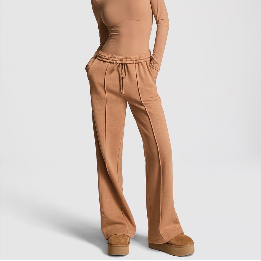 PINK Victoria's Secret Tan Wide Leg Pants